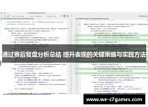 通过赛后复盘分析总结 提升表现的关键策略与实践方法